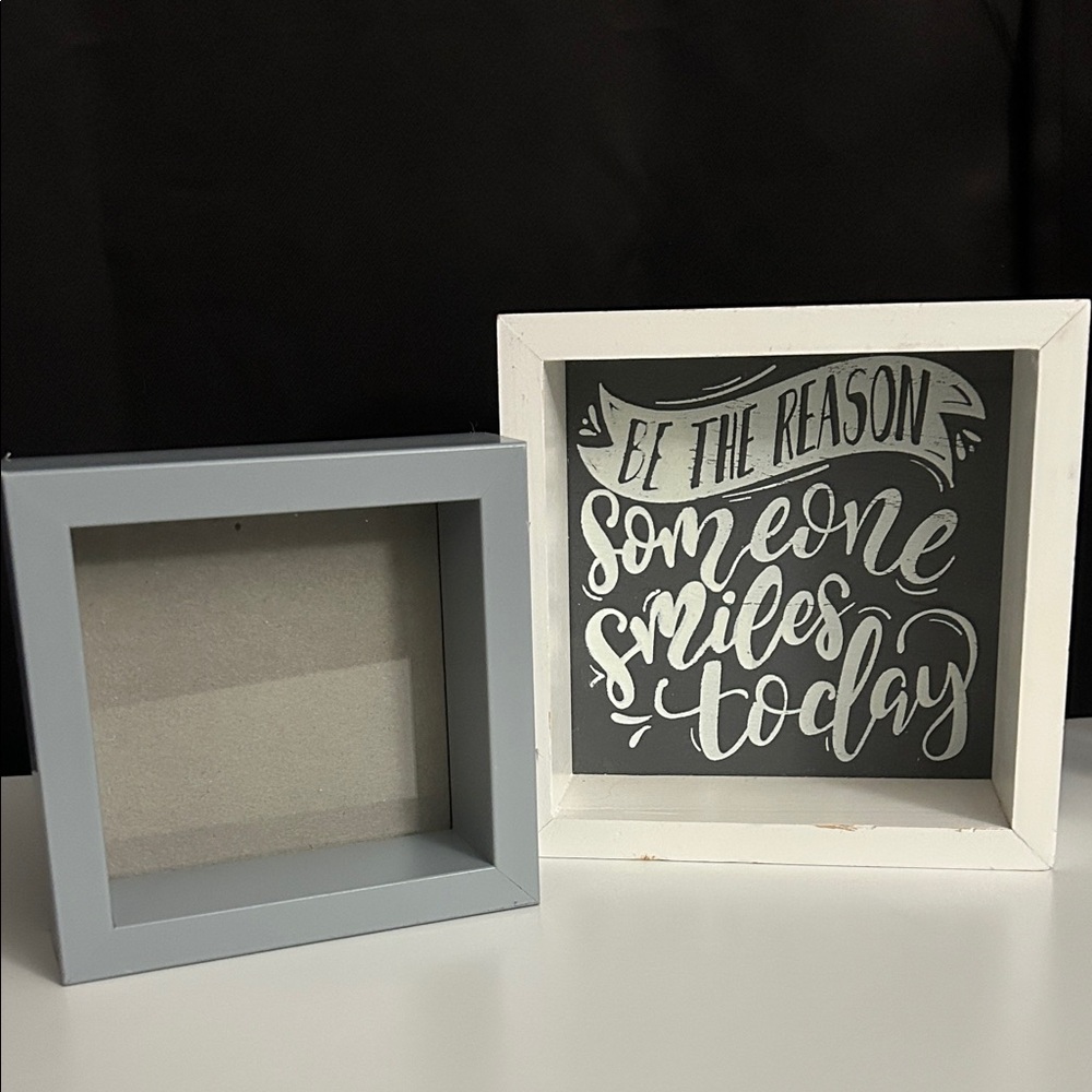 Hobby Lobby Gray and White Inspirational Frame Set